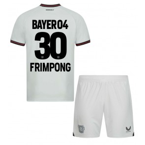 Bayer Leverkusen Jeremie Frimpong #30 Bortaställ Barn 2023-24 Kortärmad (+ Korta byxor)